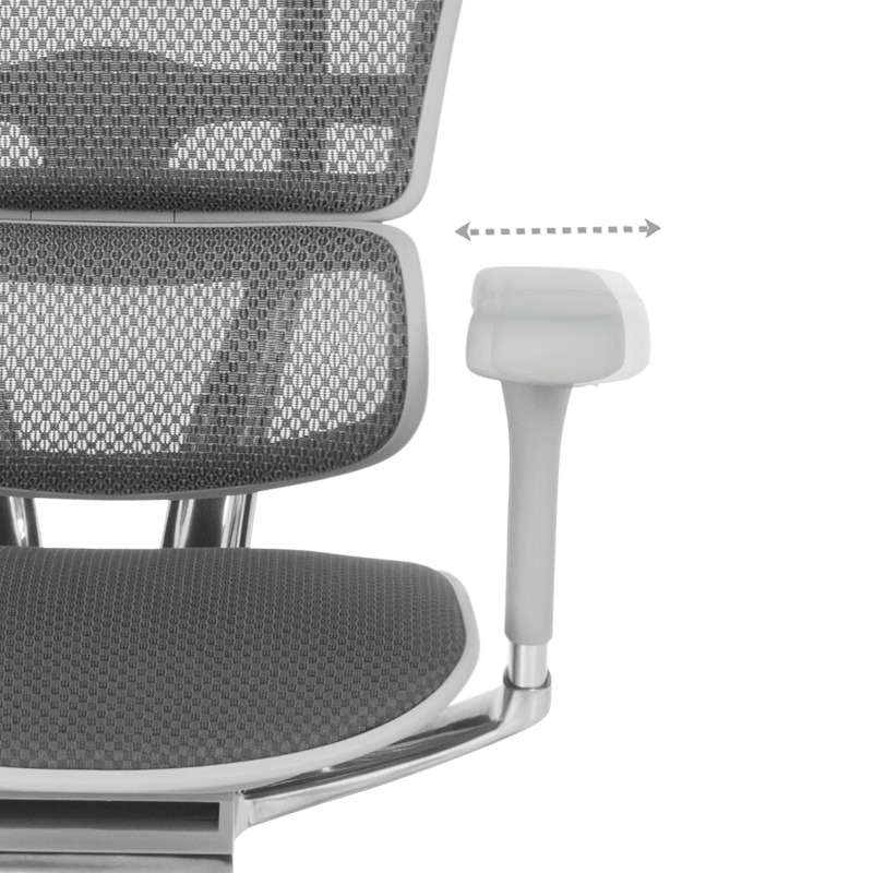 Ергономичен стол Ergohuman Elite 2 дамаска сив-сива рамка